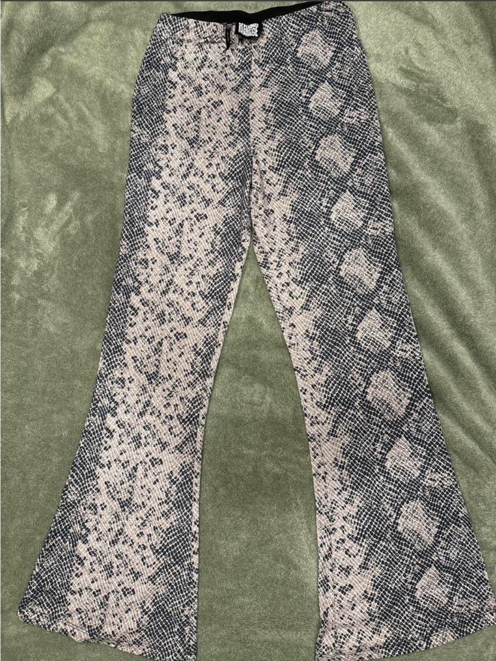 Reclaimed Vintage Snakeskin Flare Pants